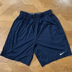 Men’s navy basketball shorts size medium dry fit